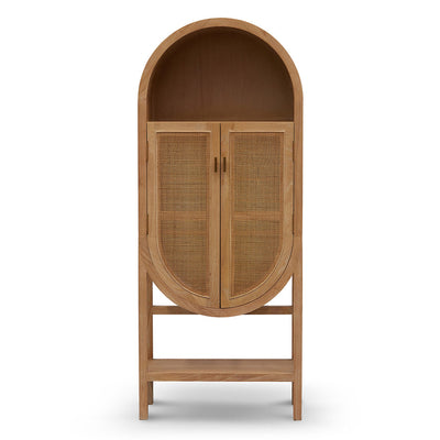 65.5cm Rattan Door Cabinet - Natural