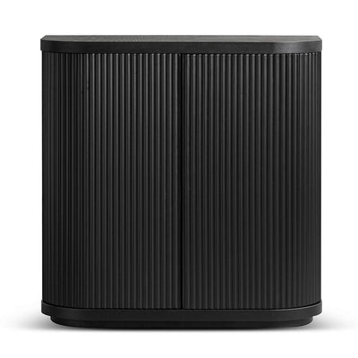 100cm Wooden Storage Cabinet - Black