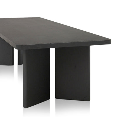 3m Elm Dining Table - Full Black