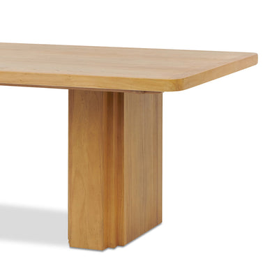 3m Elm Dining Table - Natural