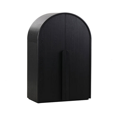 150cm (H) Ash Curve Cabinet - Full Black