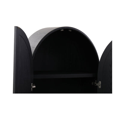 150cm (H) Ash Curve Cabinet - Full Black