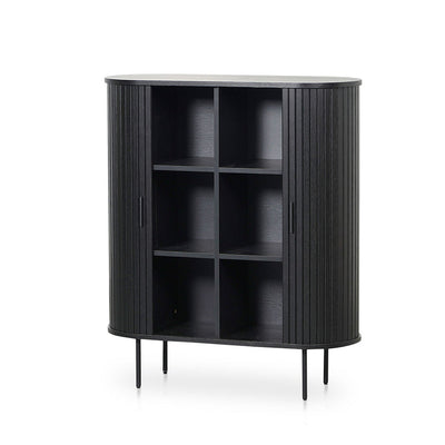 1.18 (H) Wooden Storage Cabinet - Full Black