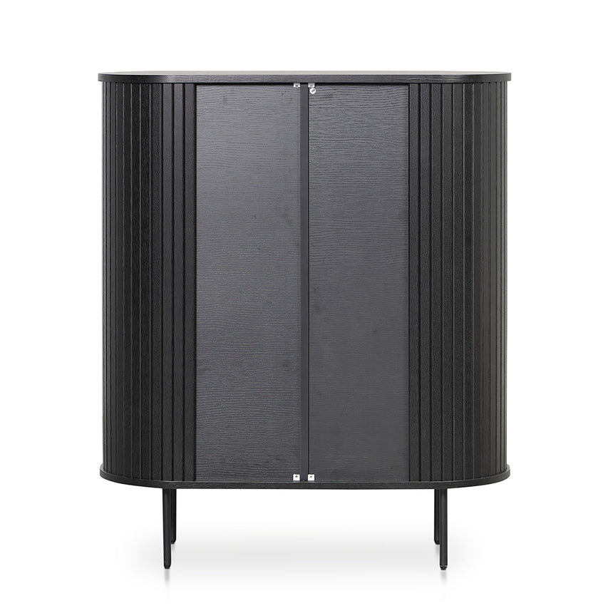 1.18 (H) Wooden Storage Cabinet - Full Black