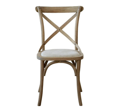 Kasan Side Chair \u2013 Weathered Oak Oatmeal Linen Seat