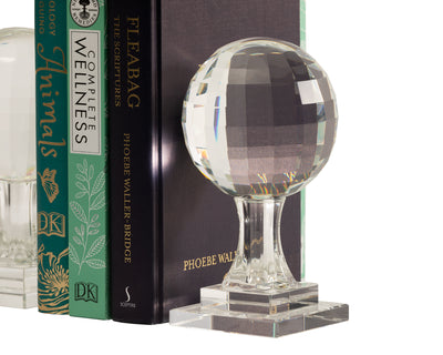 Crystal Glass Bookends – Set of 2