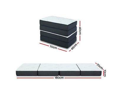 Bedding Portable Mattress Folding Foldable Foam Floor Bed Tri Fold 180cm