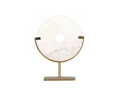 Marble Sculpture – Brass Stainless Steel Base