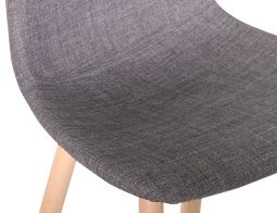 Ara Stool - Natural - Charcoal Fabric