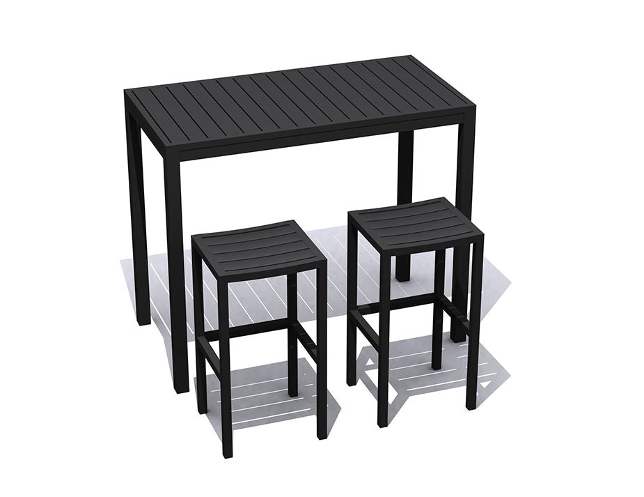 Halki Table - Outdoor - High Bar - 125cm x 65cm - Charcoal