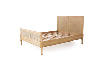 Daydream Cane Bed - King Size - Weathered Oak