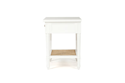 Daydream Cane Bedside Table - White