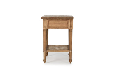 Daydream Cane Bedside Table - Weathered Oak