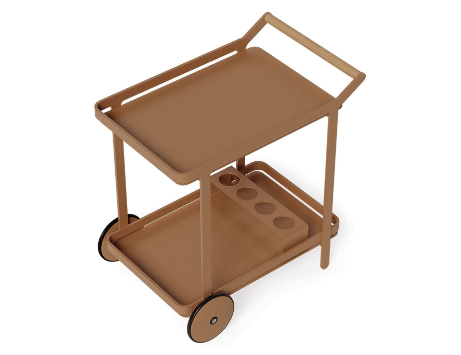 Imola Outdoor Bar Cart - Terracotta