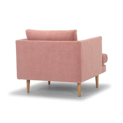Armchair - Dusty Blush with Natural Legs