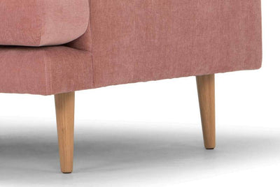 Armchair - Dusty Blush with Natural Legs