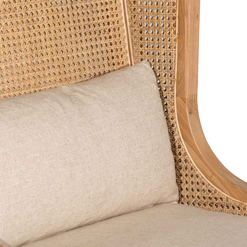 Wingback Rattan Armchair - Distress Natural - Sand White