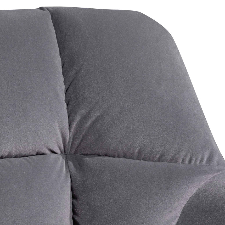 Visitor Chair - Dark Grey Velvet with Black Legs