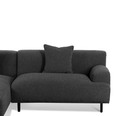 Left Chaise Sofa - Charcoal Boucle