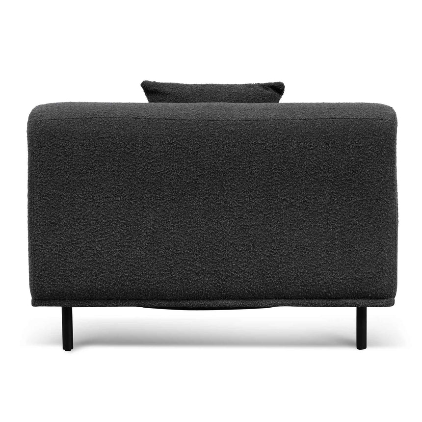 Armchair - Charcoal Boucle with Black Legs