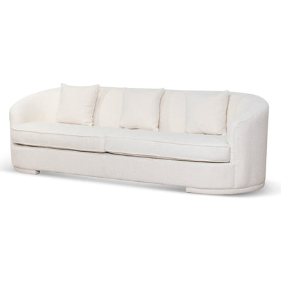 3 Seater Sofa - Ivory White Boucle
