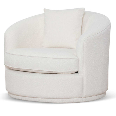 Armchair - Ivory White Boucle