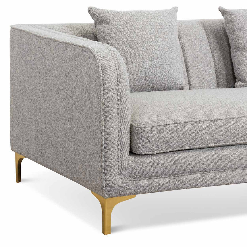 3 Seater Sofa - Ash Grey Boucle