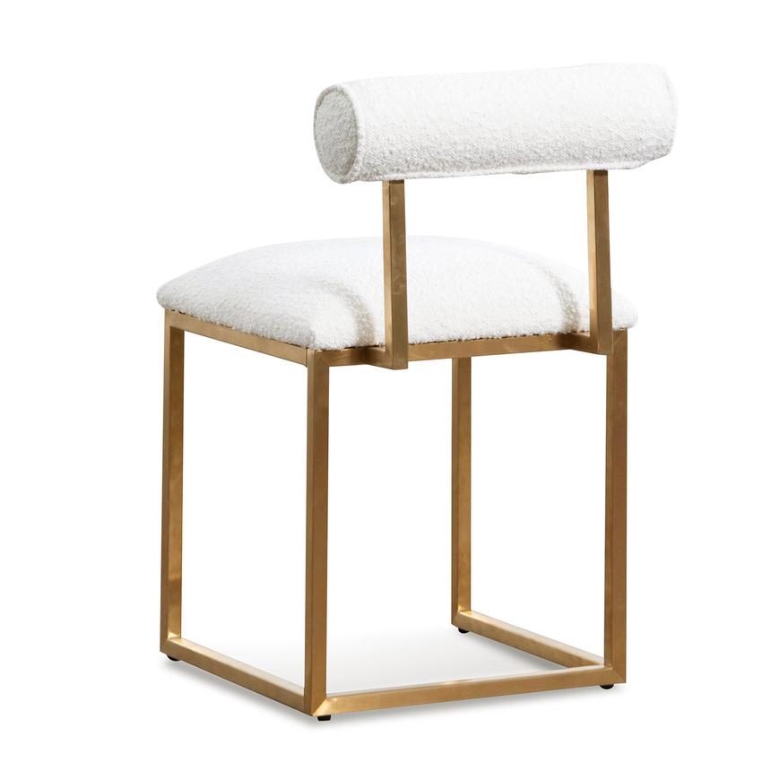 Ivory White Boucle Occasional Chair - Brushed Gold Base