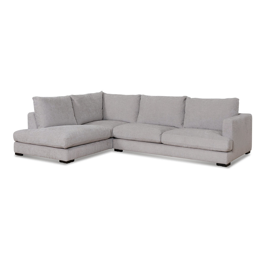 4 Seater Fabric Left Chaise Sofa - Oyster Beige