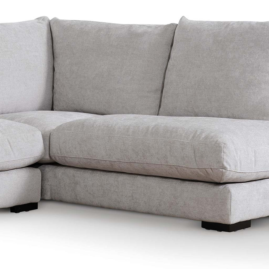 4 Seater Fabric Right Chaise Sofa - Oyster Beige