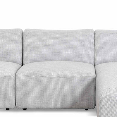 3 Seater Right Chaise Sofa - Passive Grey