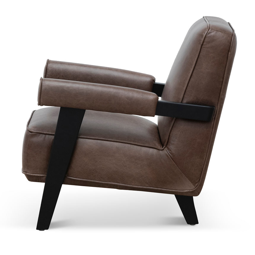 Armchair - Dark Brown Leather