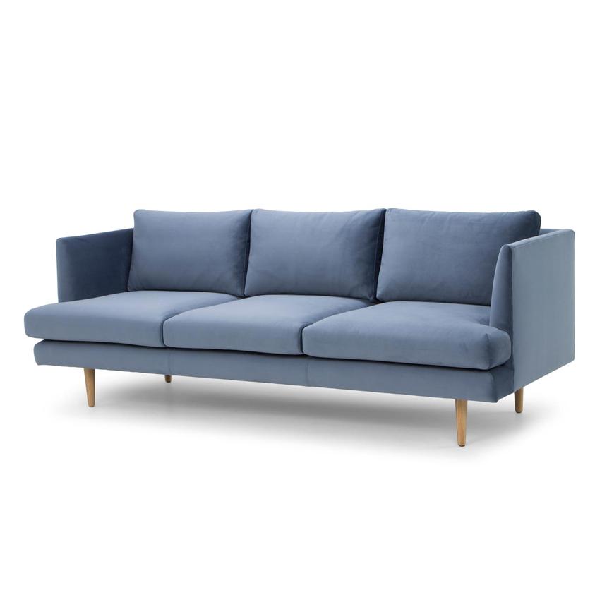 3 Seater Fabric Sofa - Dust Blue