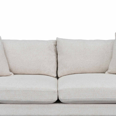 3 Seater Fabric Sofa - Silver Rust