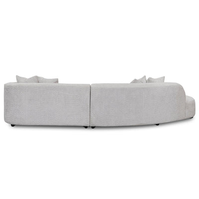 Left Chaise Sofa - Light Grey Fleece