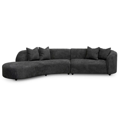 Left Chaise Sofa - Charcoal Fleece