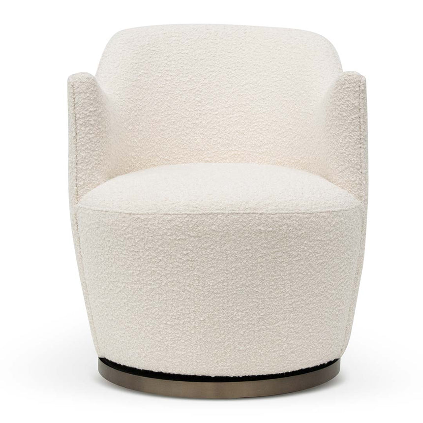 Armchair - Ivory White Boucle