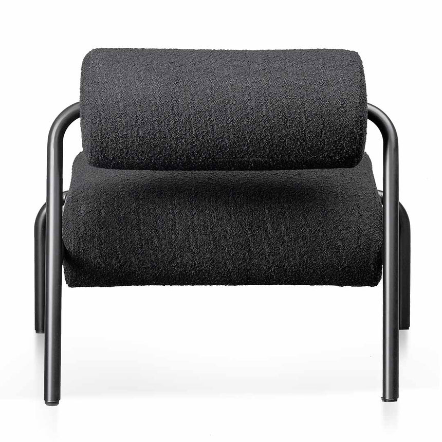 Lounge Chair - Black Boucle
