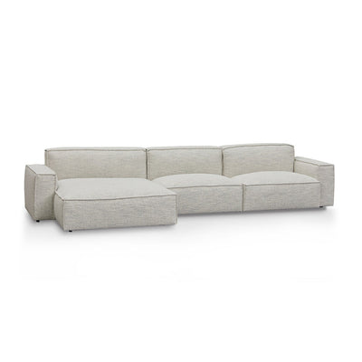 Left Chaise Fabric Sofa - Fog Grey