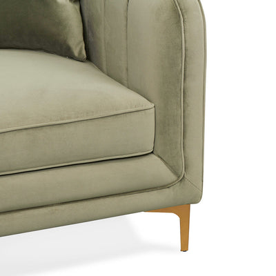 3 Fabric Seater Sofa - Elegant Sage