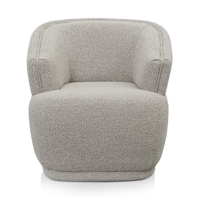 Fabric Armchair - Ash Grey Boucle