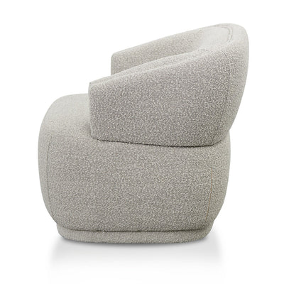 Fabric Armchair - Ash Grey Boucle