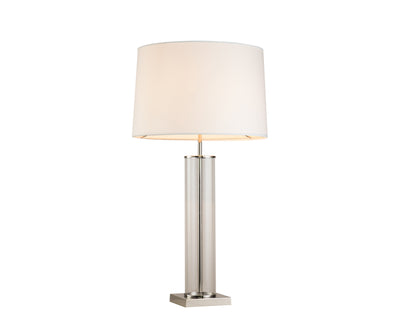 Norman Table Lamp Clear Glass and Nickel