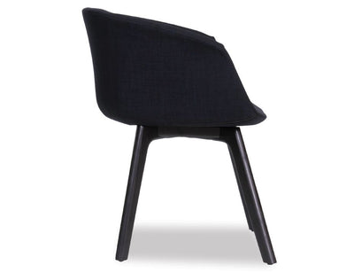 Lonsdale Arm Chair - Black - Black Fabric