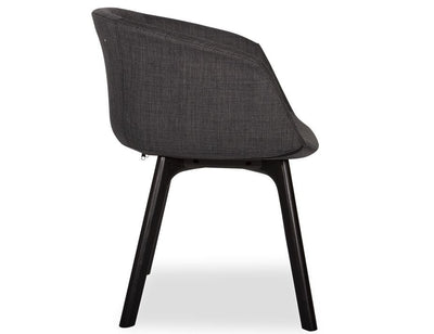 Lonsdale Arm Chair - Black - Charcoal Fabric