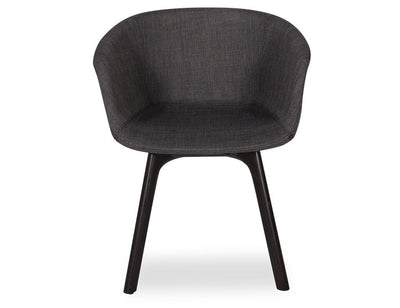 Lonsdale Arm Chair - Black - Charcoal Fabric