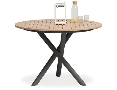 Sapporo Outdoor Round Table - Charcoal 110cm