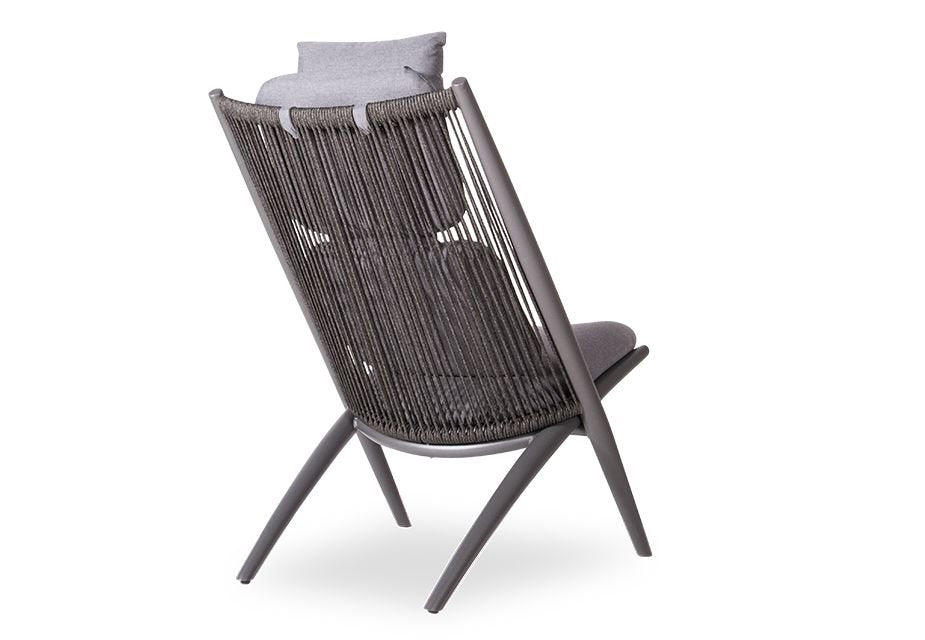 Minori Lounge Chair - Outdoor - Charcoal - Dark Grey Cushion