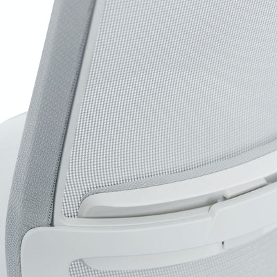 Mesh Office Chair - Cloud Grey with White Base