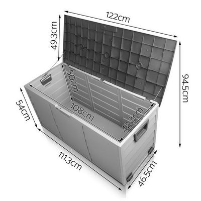 Giantz 290L Outdoor Storage Box - Black